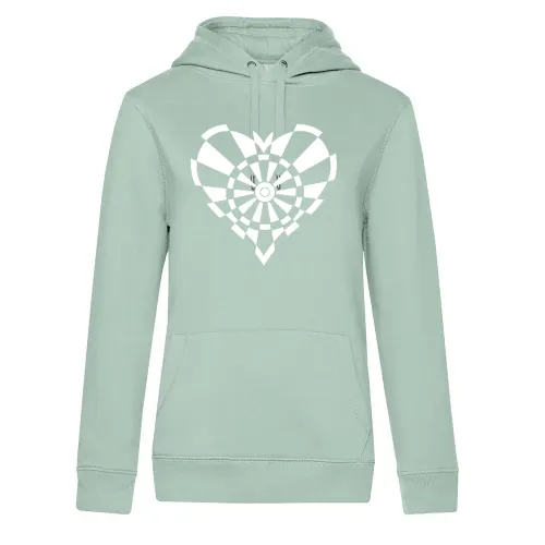 Dartscheiben Herz Frauen Hoodie