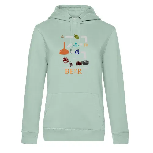 Der Weg des Bieres in Farbe Hoodie Frauen Queen Hooded
