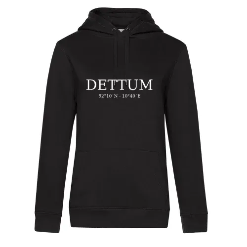 Dettum Koordinaten Hoodie Frauen Queen Hooded