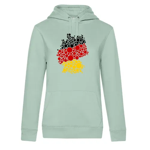 Deutschland schwarz rot gold in Kreisen Hoodie Frauen Queen Hooded
