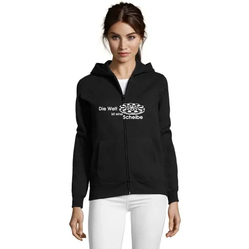 Die Welt ist eine Scheibe Frauen Hoodie
