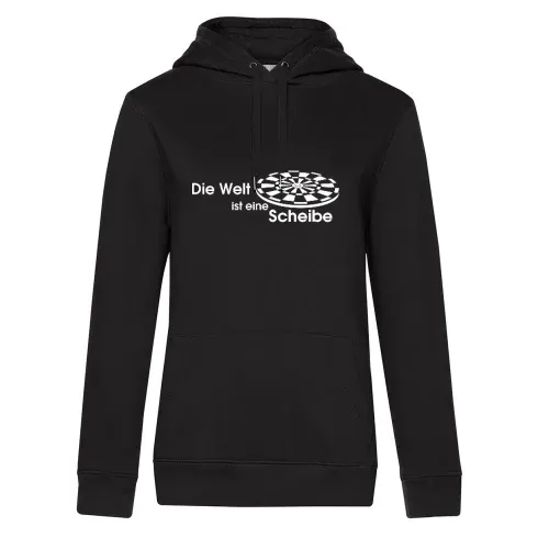 Die Welt ist eine Scheibe Frauen Hoodie