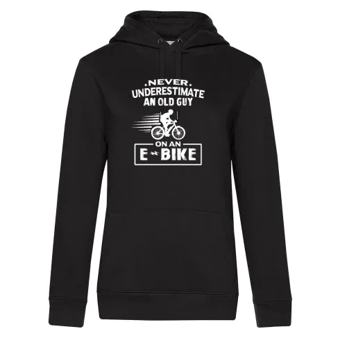E-bike Radfahrer Opa Mountainbike Rentner Ebike Hoodie Frauen Queen Hooded