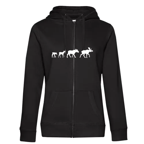 Elch Familie Frauen Hoodie