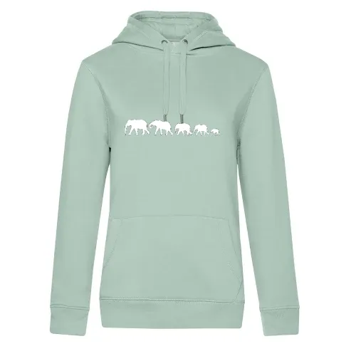 Elefantenfamilie XXL Frauen Hoodie