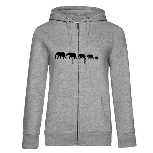 Elefantenfamilie XXL Frauen Hoodie