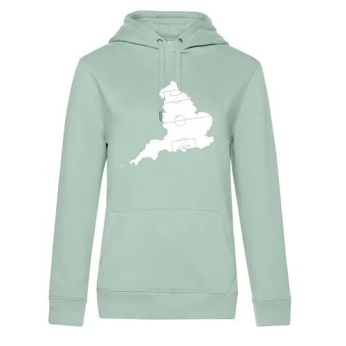 England als Fußballspielfeld Hoodie Frauen Queen Hooded