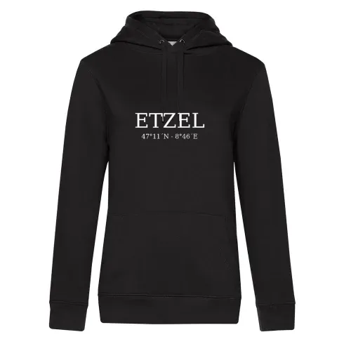Etzel Koordinaten Hoodie Frauen Queen Hooded