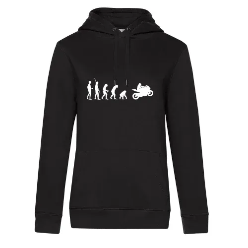 Evolution Motorrad Rückwärts Hoodie