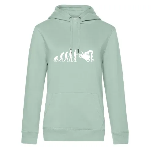 Evolution Motorradkuss mit Helm Hoodie