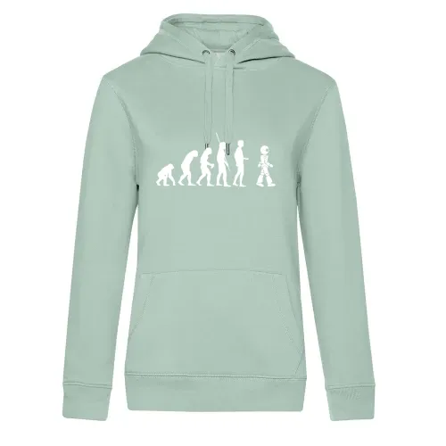 Evolution Roboter Hoodie Frauen Queen Hooded