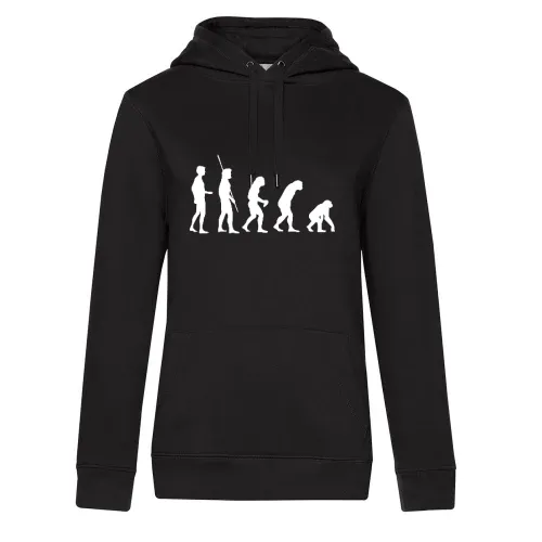 Evolution Rückwärts Frauen Hoodie