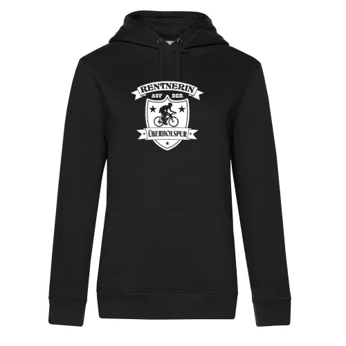Fahrrad Rentnerin auf der Ueberholspur Frauen Hoodie