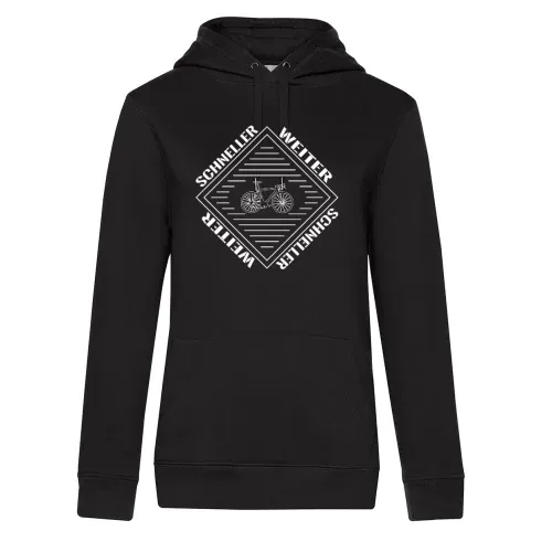 Fahrrad Schneller Weiter Hoodie Frauen Queen Hooded