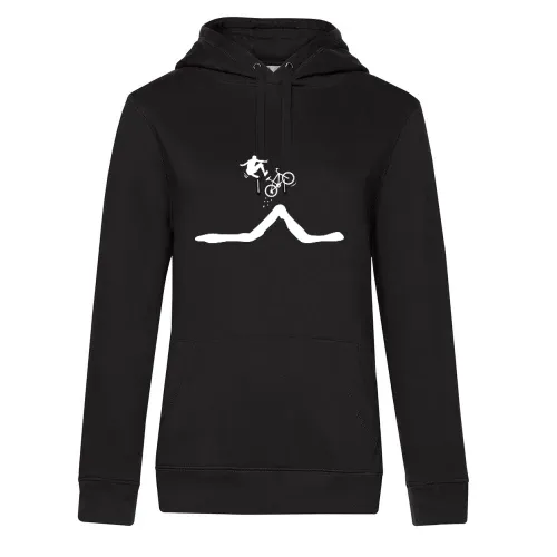 Fahrrad Sprung mit Abstieg des Fahrers Hoodie Frauen Queen Hooded