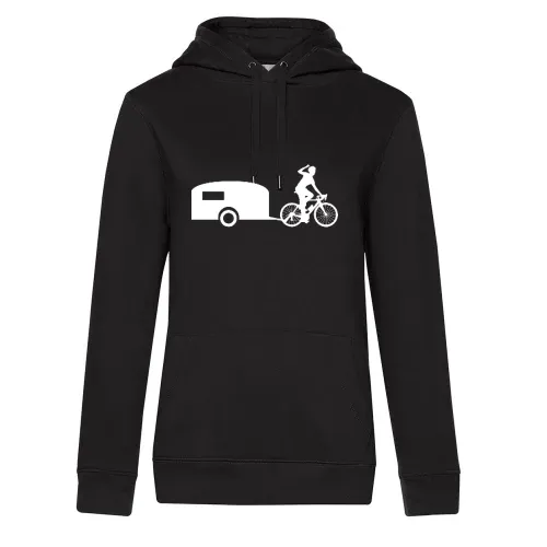 Fahrradwohnwagen Fahrrad Wohnwagen Radfahrer Hoodie Frauen Queen Hooded