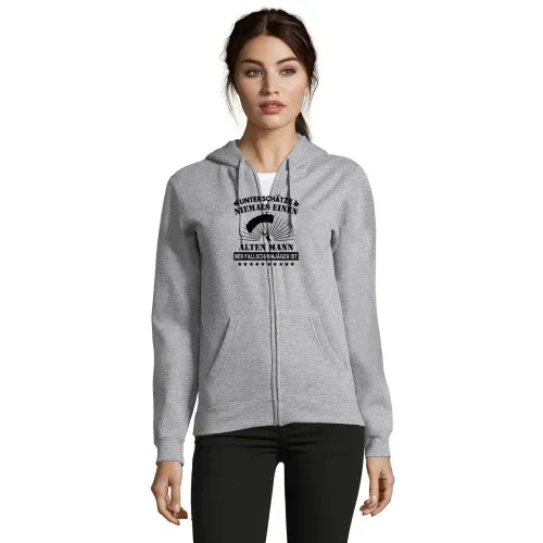 Fallschirmjäger Alter Mann Spruch Skydiver BW Hoodie Frauen Seven
