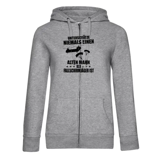 Fallschirmjäger Alter Mann Spruch Skydiver BW Frauen Hoodie