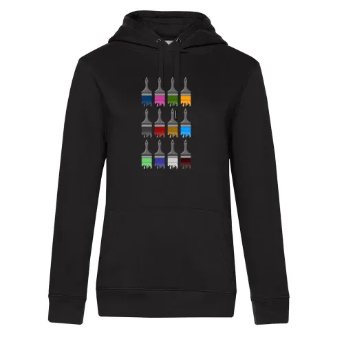 farbige Pinsel Hoodie