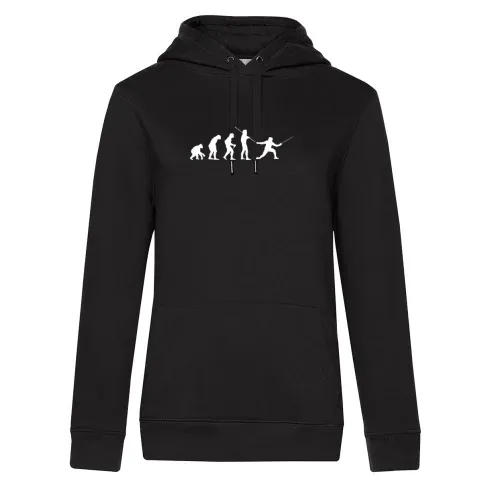 Fechten Fechter Evolution Degenkampf Frauen Hoodie