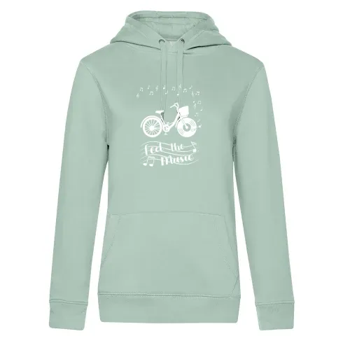 Feel The Music Fahrrad mit Vinyl Schallplatte Hoodie Frauen Queen Hooded