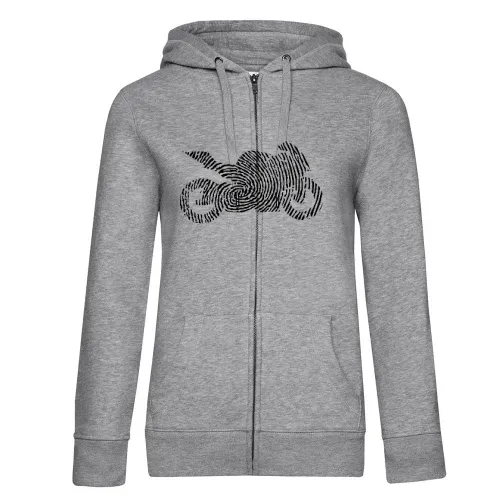 Fingerabdruck Motorrad Frauen Hoodie