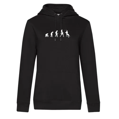 Flötenspielerin Evolution Flötenspieler Flöte Frauen Hoodie