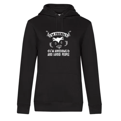 Fox Awesome Avoids People - Fuchs Fuchsliebhaber Hoodie Frauen Queen Hooded