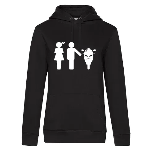 Frau Mann Motorrad Hoodie