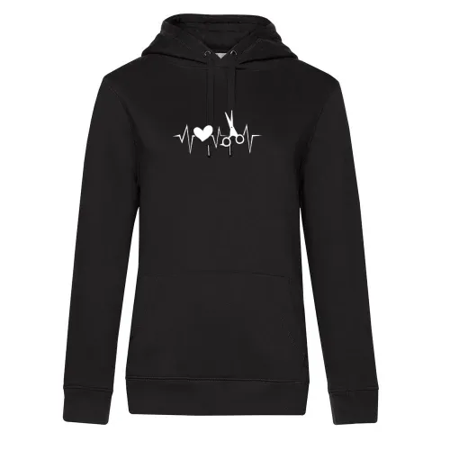 Friseure Herzschlag Friseursalon mit Herz Frauen Hoodie Friseure Herzschlag Friseursalon mit Herz Hoodie