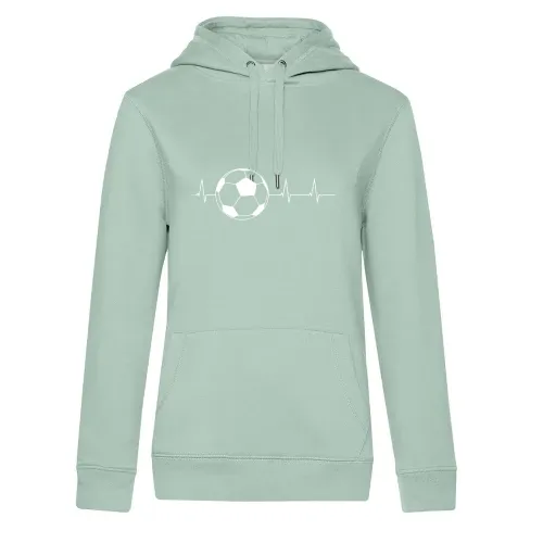 Fussball Herzschlag Frauen Hoodie