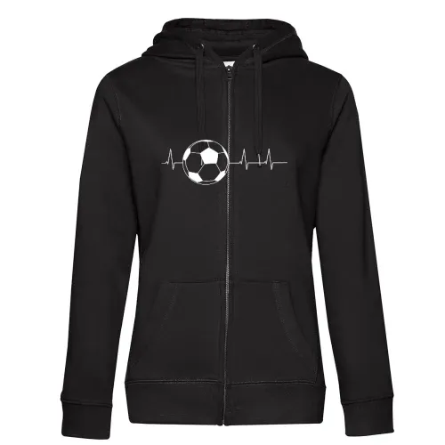 Fussball Herzschlag Frauen Hoodie