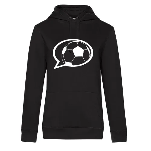 Fussball Sprechblase Frauen Hoodie