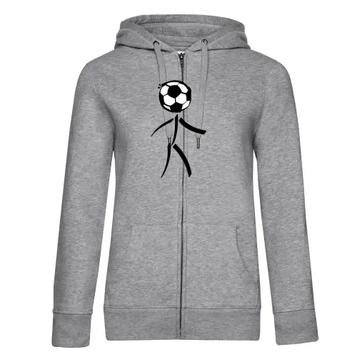 Fussball Strichmännchen Frauen Hoodie