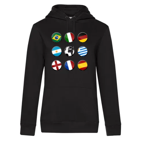 Fußball Weltmeister Titel Hoodie Frauen Queen Hooded