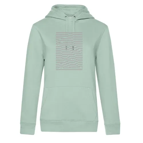 Fußballer vor Streifen Retro Hoodie Frauen Queen Hooded