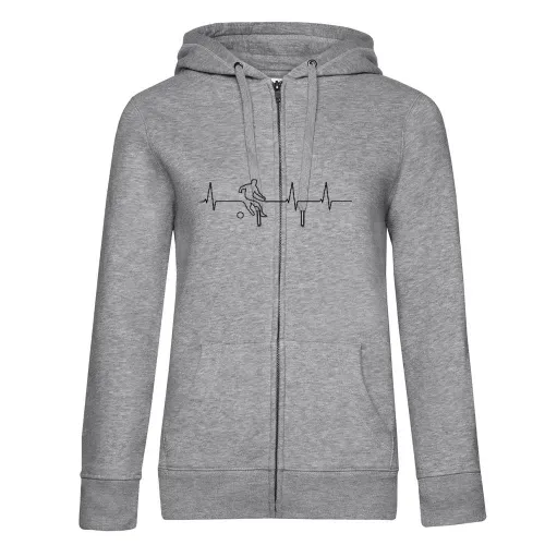 Fussballspieler Herzschlag Frauen Hoodie