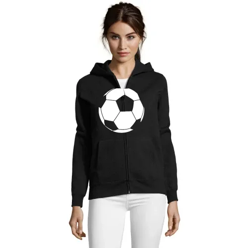 Fußballumriss Frauen Hoodie