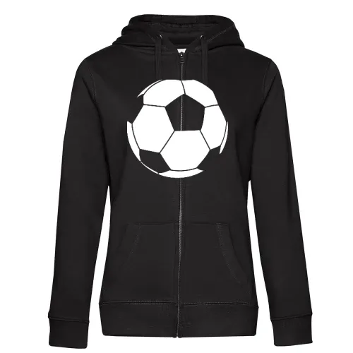Fußballumriss Frauen Hoodie