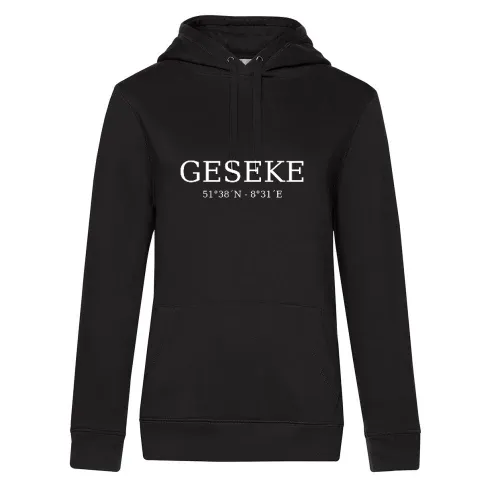 Geseke Koordinaten Hoodie Frauen Queen Hooded
