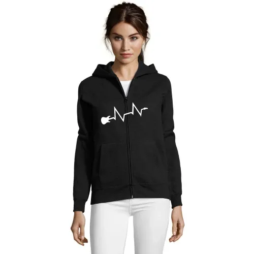 Gitarren Herzschlag Frauen Hoodie