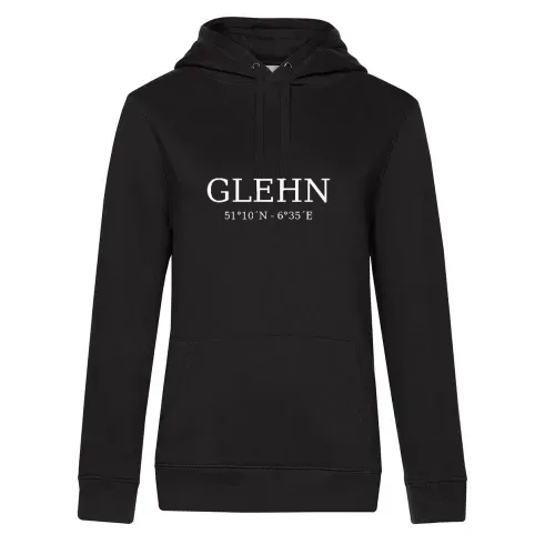 Glehn Koordinaten Hoodie Frauen Queen Hooded