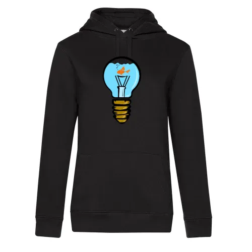Glühbirnenaquarium mit Fisch Hoodie Frauen Queen Hooded
