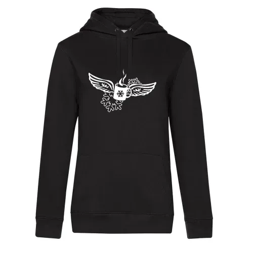 Glühweintasse mit Engelsflügel Hoodie Frauen Queen Hooded