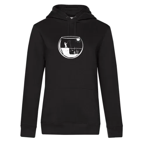 Goldfisch Aquarium Glas Angler Angeln Geschenkidee Hoodie Frauen Queen Hooded