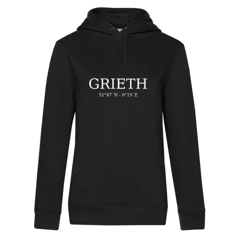 Grieth Koordinaten Hoodie Frauen Queen Hooded