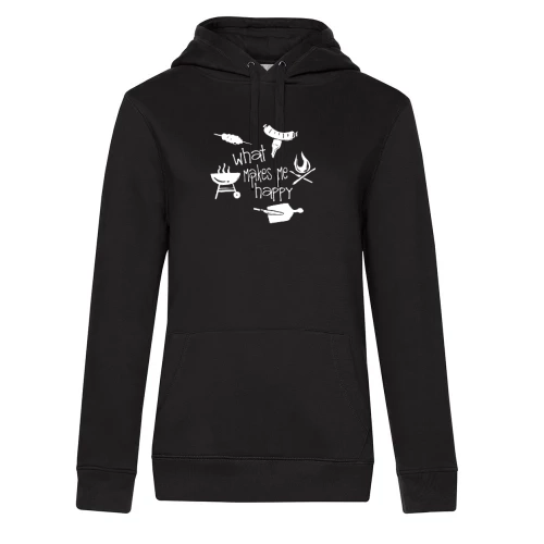 Grillen BBQ Makes Me Happy Grillmeister Griller Hoodie