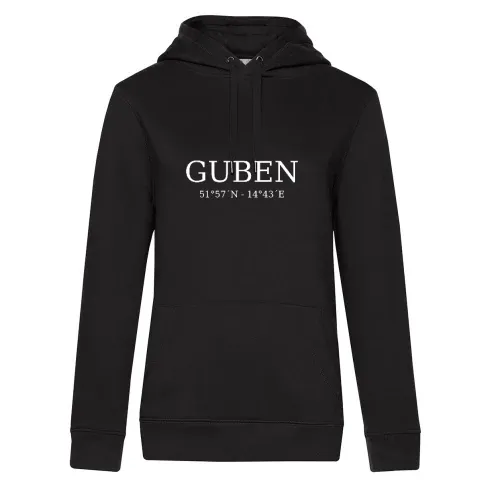 Guben Koordinaten Hoodie Frauen Queen Hooded