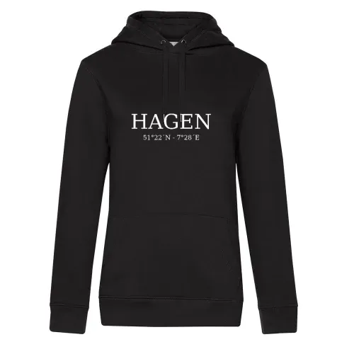 Hagen Koordinaten Hoodie Frauen Queen Hooded