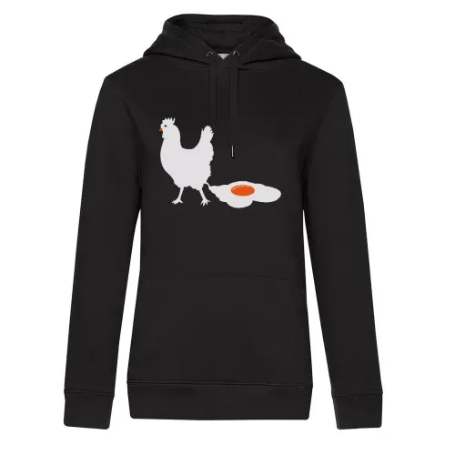 Hahn legt Spiegelei Hoodie Frauen Queen Hooded